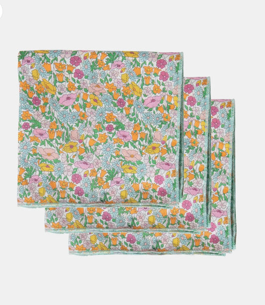 Liberty hankies X 3 Poppy & Daisy