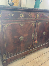 Load image into Gallery viewer, Marble topped French Empire walnut buffet
