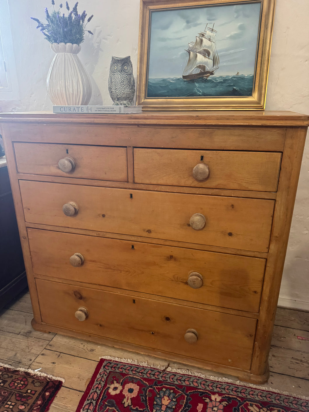 Antique pine drawers imported from England