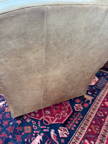 Pair of leather armchairs