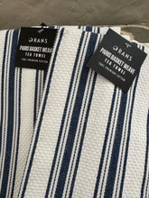 Load image into Gallery viewer, Rans tea towel navy stripe
