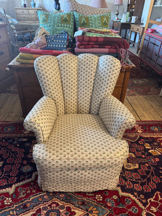 Scalloped chair pretty upholstery