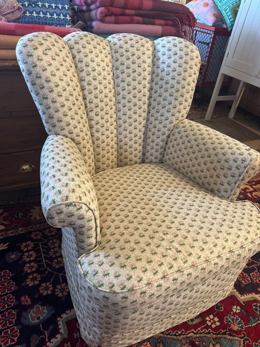 Scalloped chair pretty upholstery