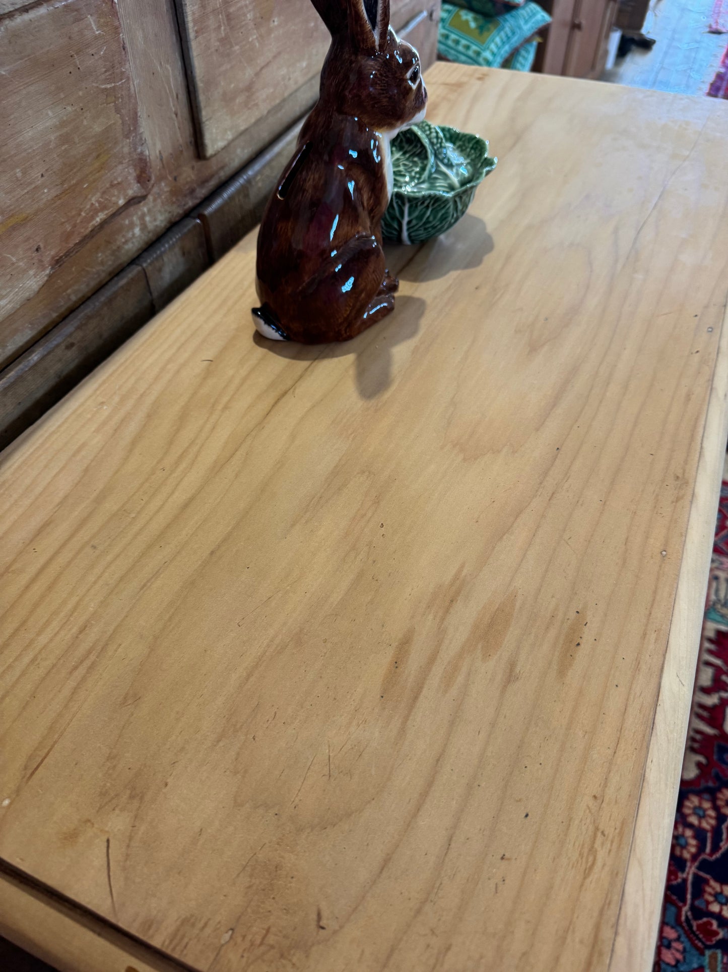 Antique raw pine chest of drawers