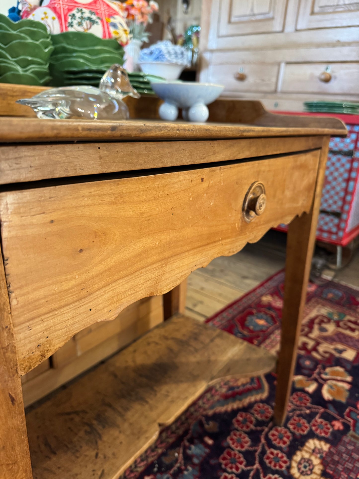 Antique oak side table