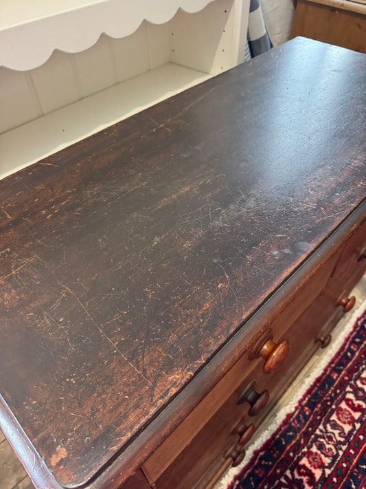 Large cedar chest of drawers lovely patina