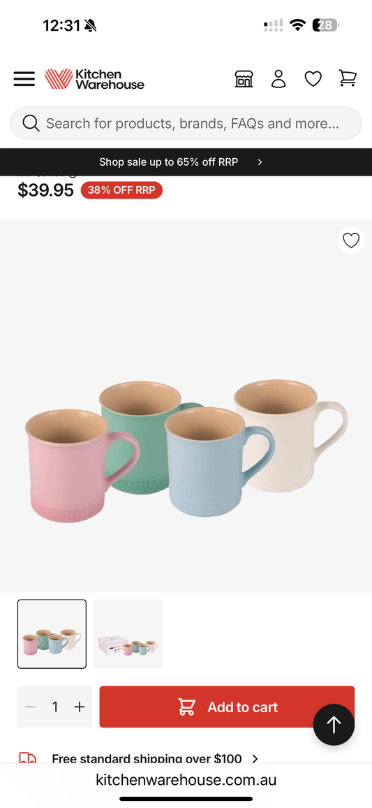 Set or 4 Cuisson mugs
