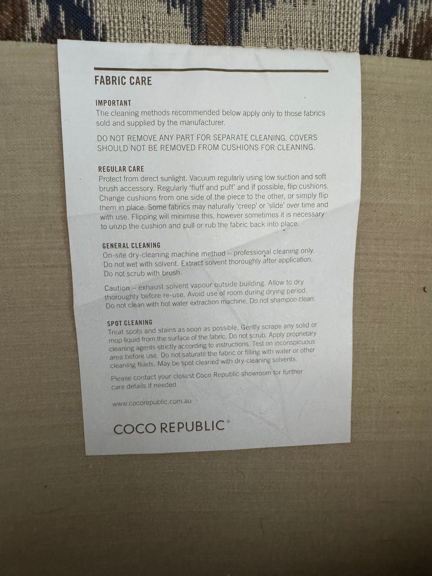 Coco Republic armchairs