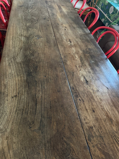 French Farmhouse table oak and elm 10 seater