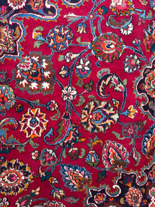 Huge hand knotted Persian Kashan rug pretty colours