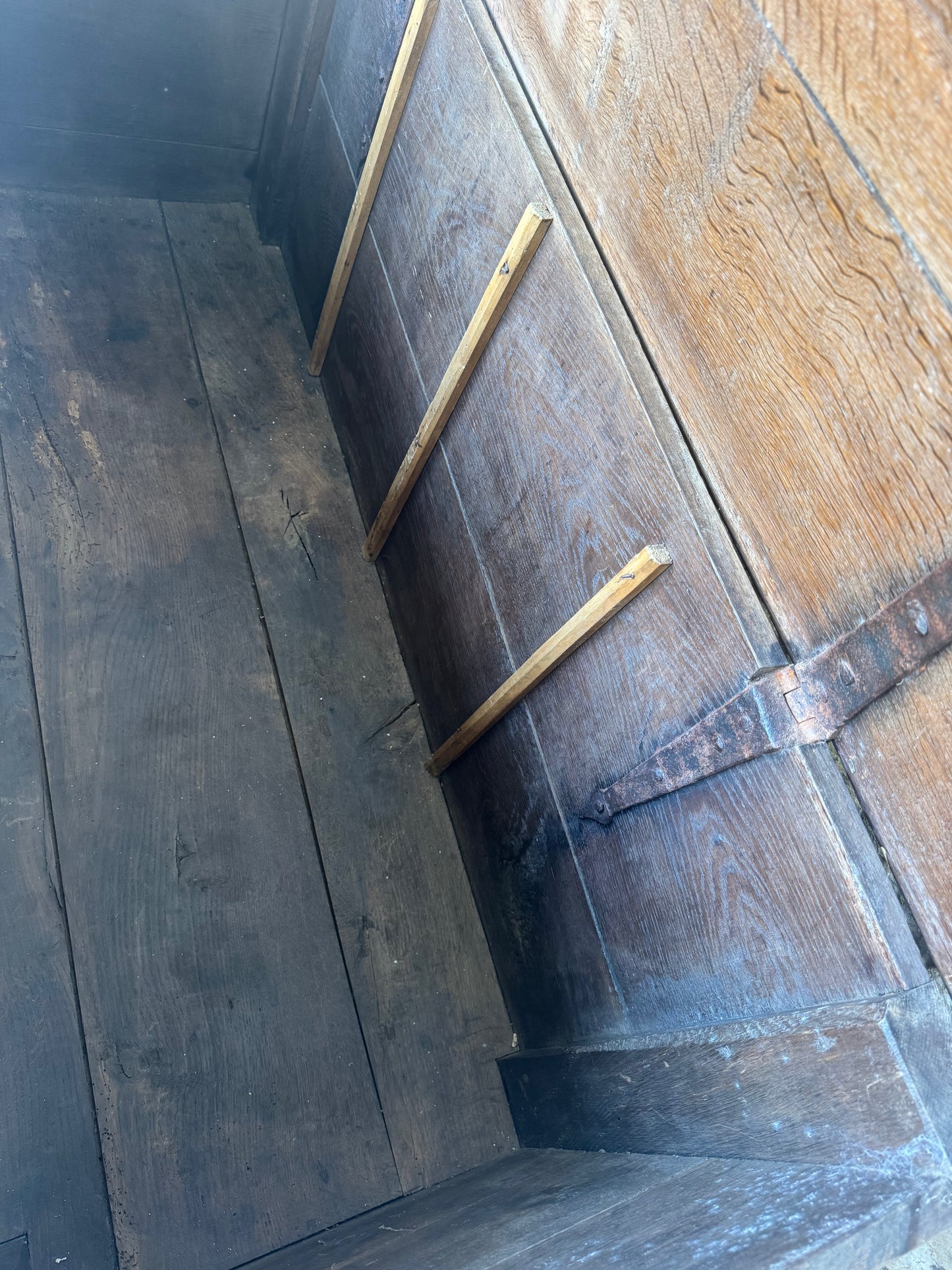 French oak coffer chest late 18th century