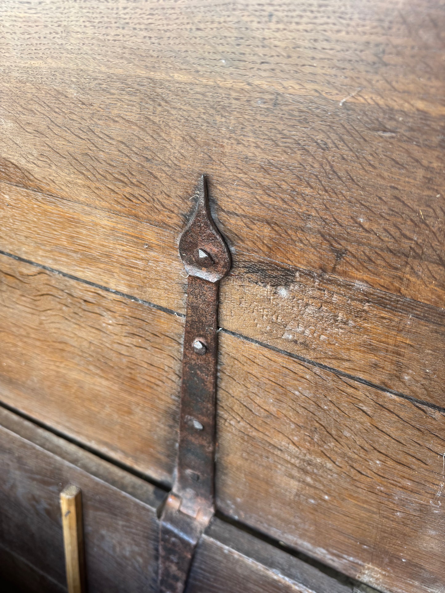 French oak coffer chest late 18th century