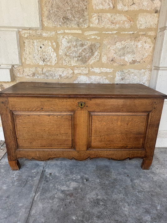 French oak coffer chest late 18th century