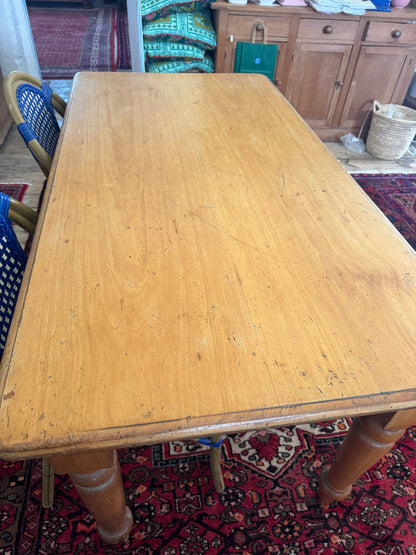 Antique pine table 6 seater