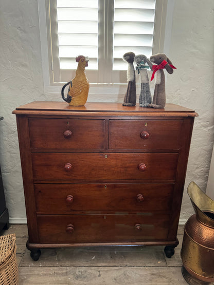 Australian cedar chest of 5 drawers Circa 1890