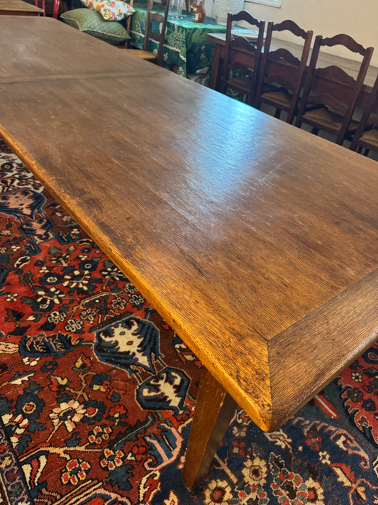 Antique French oak farmhouse table 3 metres