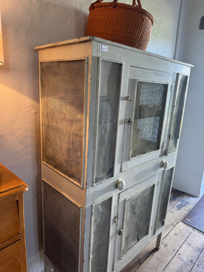 Large antique Meat safe painted white