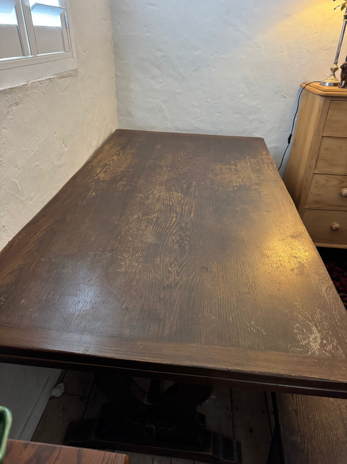 Antique extendable farmhouse table