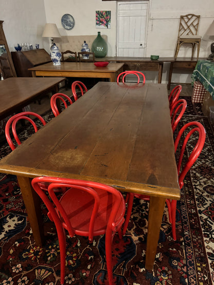 French cherrywood farmhouse table lovely patina