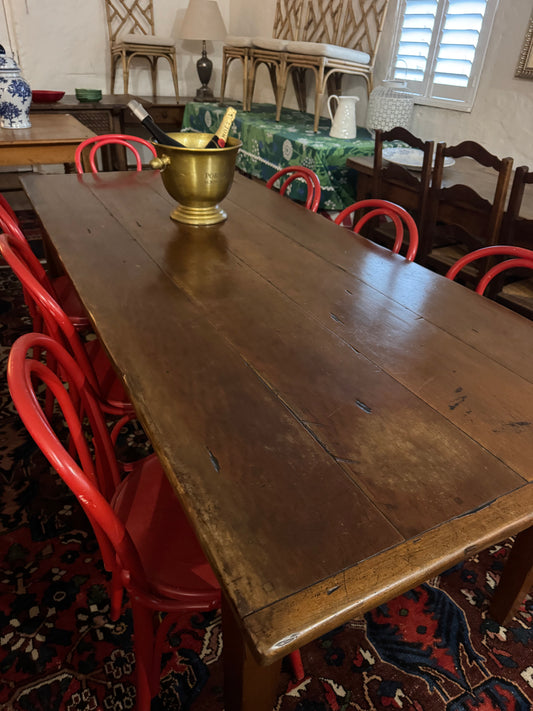 French cherrywood farmhouse table lovely patina