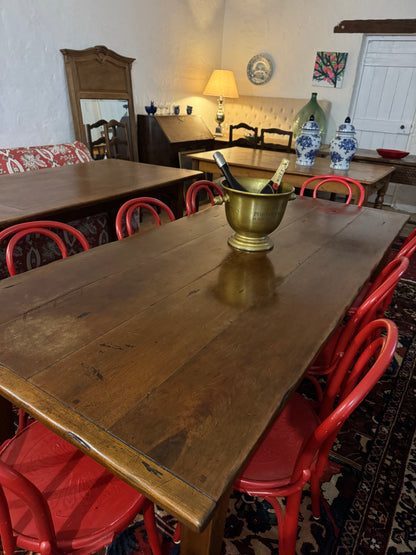French cherrywood farmhouse table lovely patina