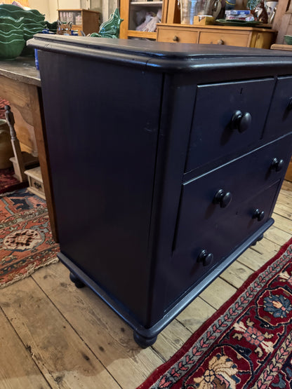 Victorian chest of drawers painted navy