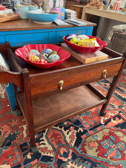 Antique bar cart