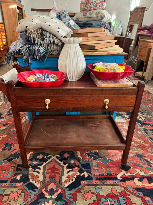 Antique bar cart
