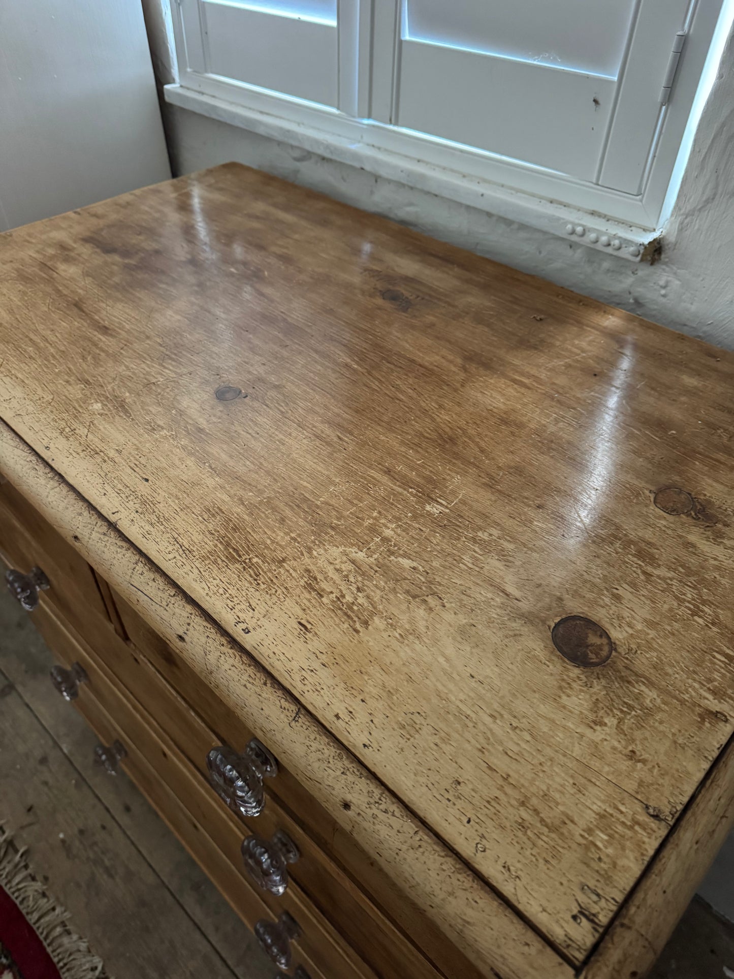 Antique pine chest of drawers