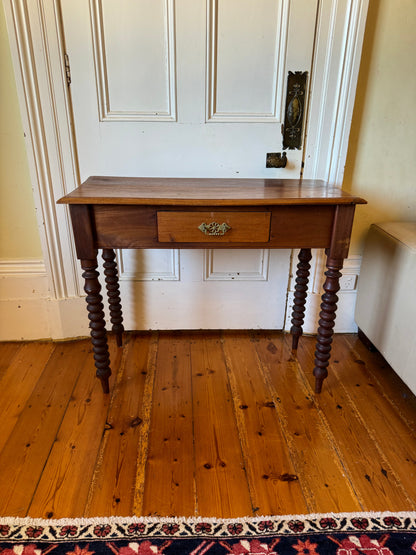Vintage hall table with barley twist legs