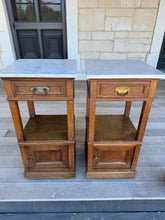 Load image into Gallery viewer, Pair of antique French oak bedsides
