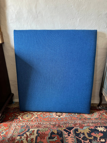 King single bed head covered with Warwick fabric