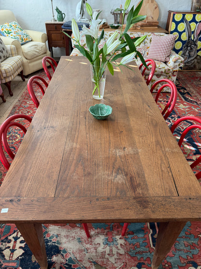 French oak farmhouse table with 3 drawers