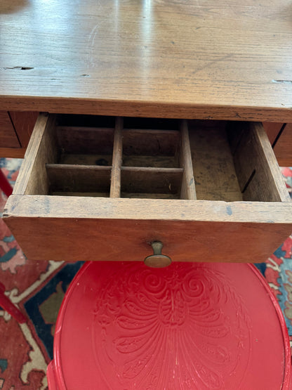 French oak farmhouse table with 3 drawers
