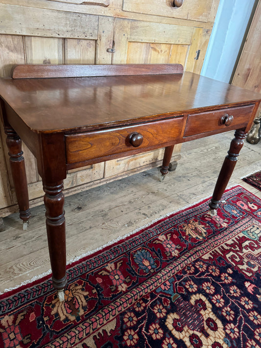 Antique side table or drinks trolley on castors