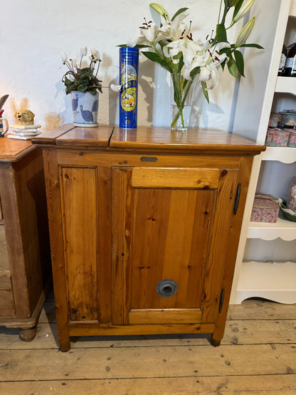 Antique Danish pine ice box