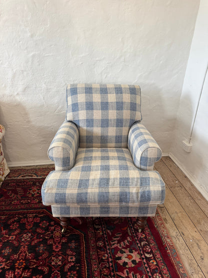 Superb reupholstered armchair Warwick fabric