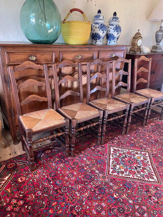 Set of 6 Ladderback chairs