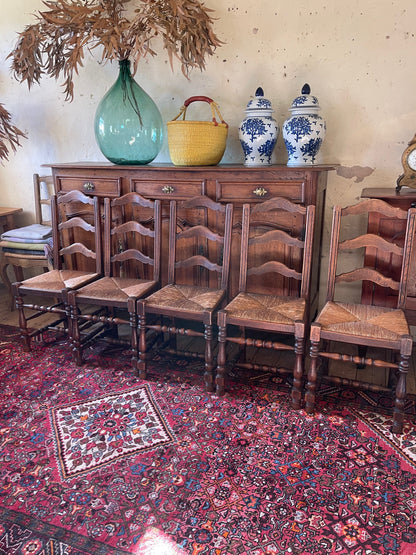 Set of 6 Ladderback chairs