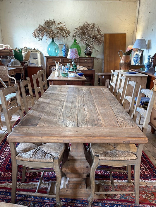 Rustic farmhouse table