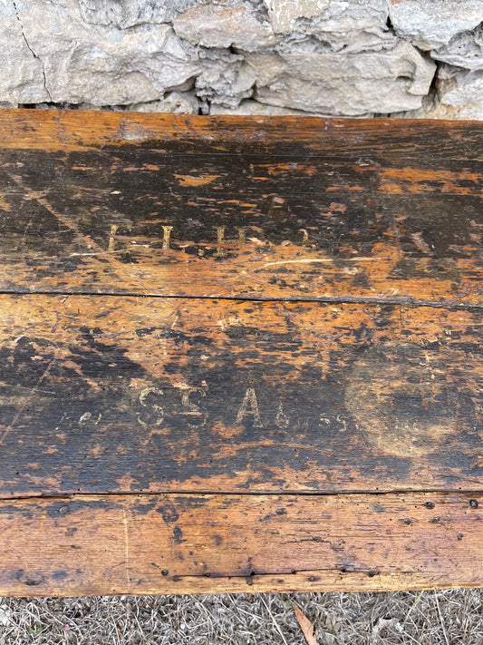Lovely old time worn trunk