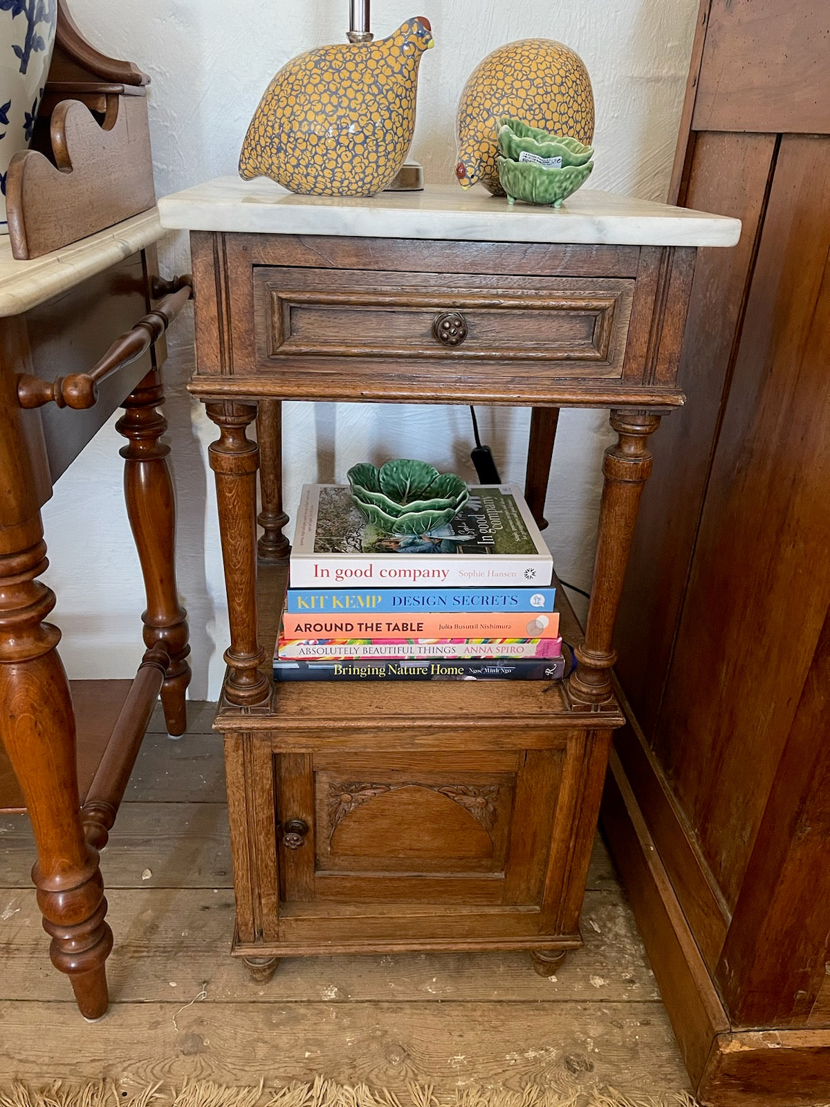 Antique French Oak bedsides
