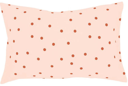 Blush linen spot pillowcase