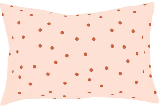 Blush linen spot pillowcase