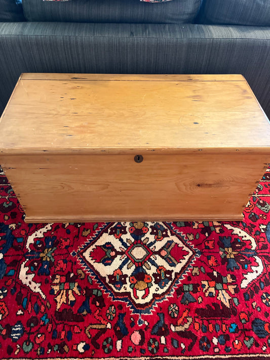 Antique pine trunk