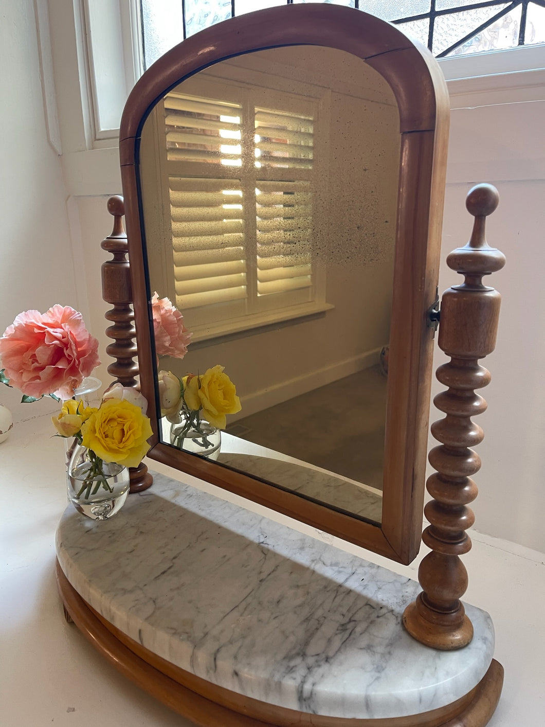 Antique barley twist mirror