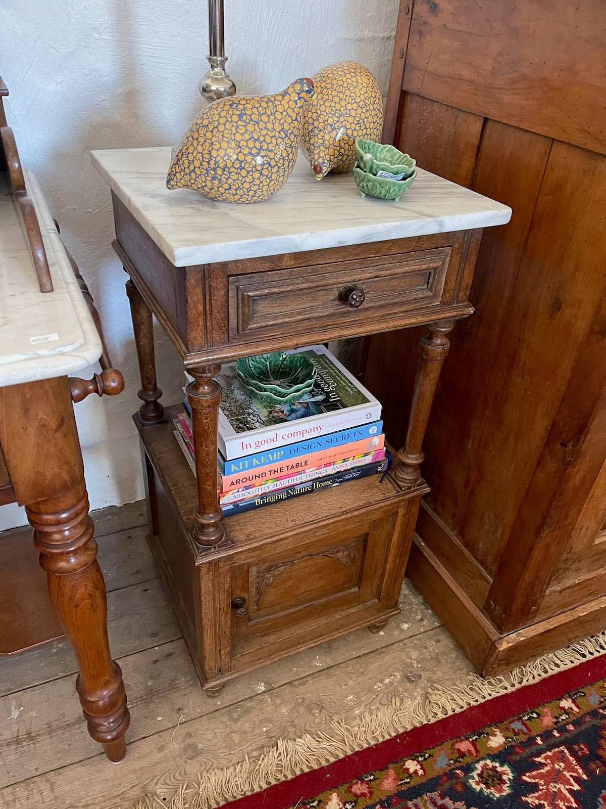Antique French Oak bedsides