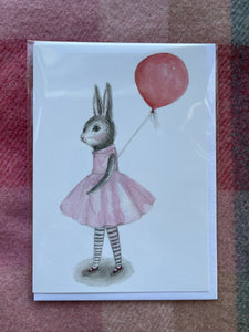 Rabbit with Balloon Card
