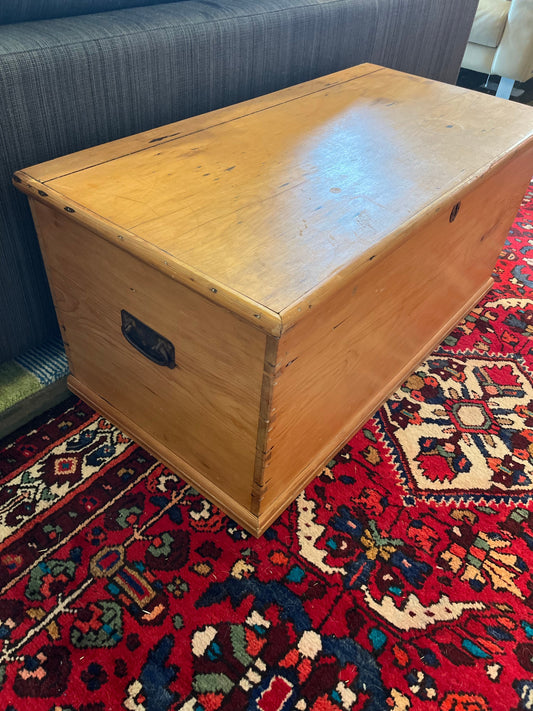 Antique pine trunk