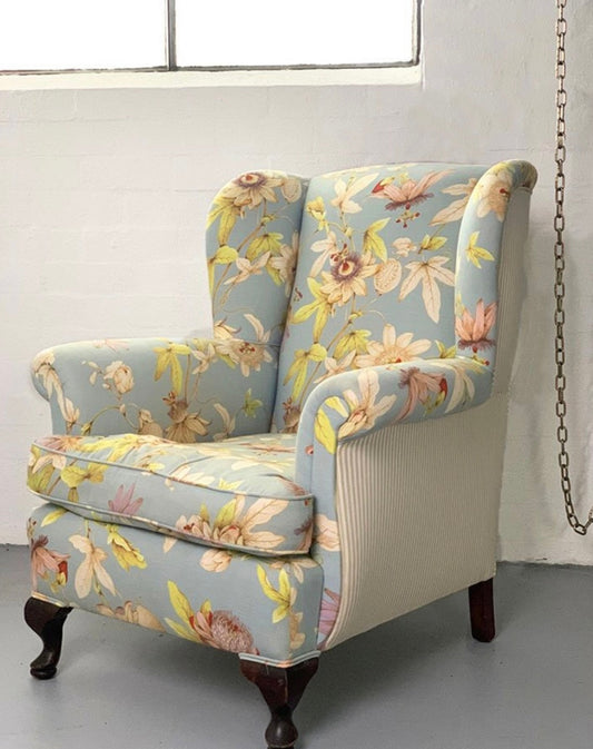 Antique wingback chair